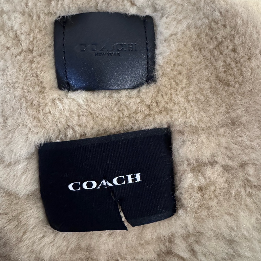 Coach Shearling Aviator Bomber Jacket - Picture 11 of 11